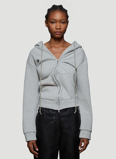 Vaquera Twisted Hoodie In Grey | ModeSens