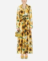 DOLCE & GABBANA SUNFLOWER-PRINT CREPE DE CHINE JUMPSUIT