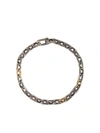 M. COHEN SILVER AND GOLD 7MM EQUINOX LINK BRACELET,B01012-SSYG