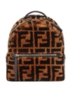 FENDI SHEARLING FF MINI BACKPACK,8BZ038 A7ST PF19