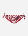 DOLCE & GABBANA TIE BIKINI BOTTOMS WITH DG LOGO PRINT