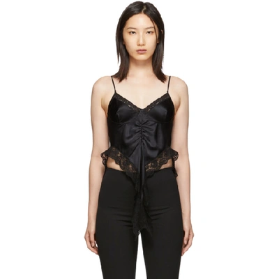 Alexander Wang Black Silk Underwear Camisole In 001 Black