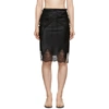 ALEXANDER WANG ALEXANDER WANG BLACK TIE FOLD OVER SLIP SKIRT