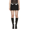 ALEXANDER WANG ALEXANDER WANG BLACK WOOL FLIPPED WAISTBAND SKIRT