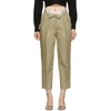 ALEXANDER WANG ALEXANDER WANG BEIGE FLIPPED WAISTBAND CARROT TROUSERS