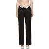 ALEXANDER WANG ALEXANDER WANG BLACK FLIPPED WAISTBAND CARROT TROUSERS