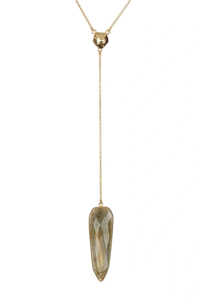 Argento Vivo Semiprecious Stone Y-necklace In Gold
