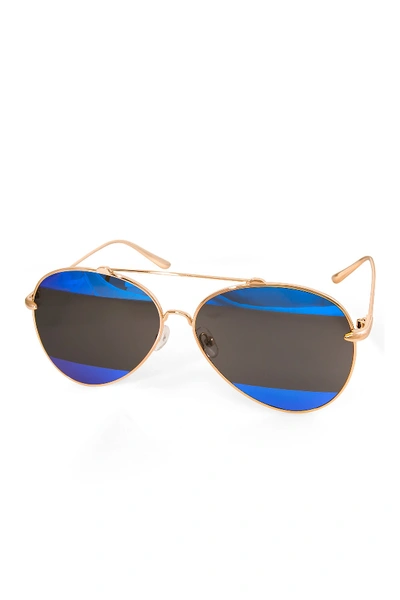 Aqs Tommie 60mm Aviator Sunglasses In Blue