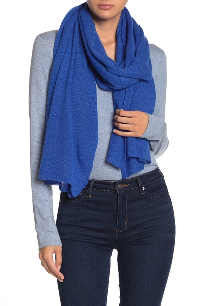 Portolano Lightweight Cashmere Scarf In Blue Bell