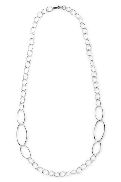 Ippolita Glamazon Twisted Oval Link Necklace In Silver