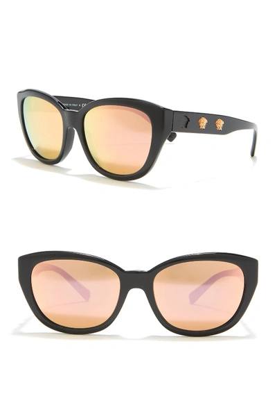 Versace 56mm Cat Eye Sunglasses In Black