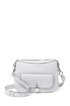 Marc Jacobs Lock That Leather Messenger Bag In Light Grey