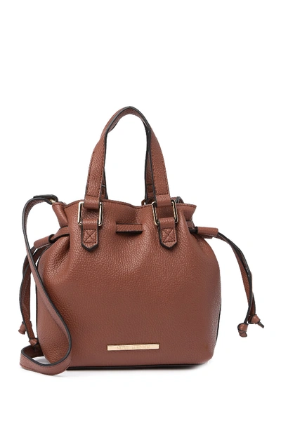 Steve Madden Mini Bucket Crossbody Bag In Cognac