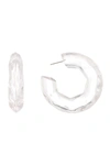 Baublebar Hallee Lucite Hoop Earrings In Clear