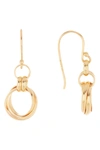 ARGENTO VIVO 18K Gold Plated Sterling Silver Multi Ring Link Earrings