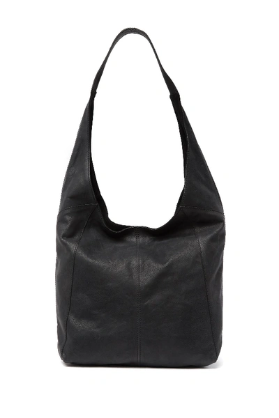 Lucky Brand Patti Leather Hobo Shoulder Bag In Black 09