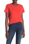 Madewell Crew Neck Pocket T-shirt In Bright Poppy