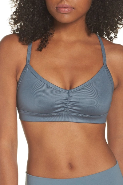 Alo Yoga Sunny Strappy Yoga Bra In Concrete Glossy