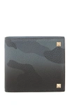 VALENTINO GARAVANI Studded Camo Leather Wallet