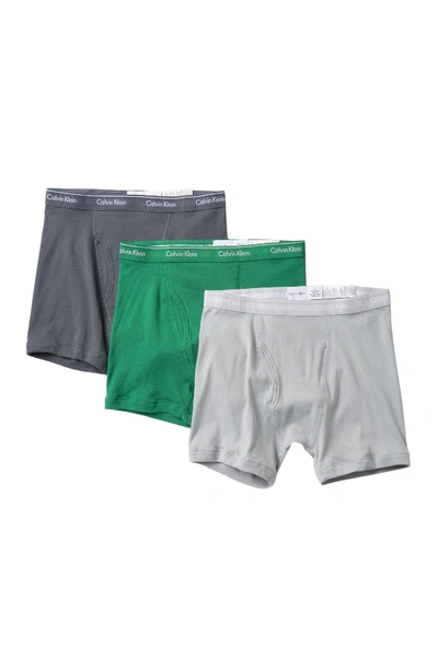 Calvin Klein Boxer Briefs - Pack Of 3 In Turbulence/green/high