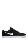 Nike Sb Check Solar Canvas Sneaker In 001 Black/white