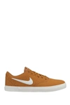 Nike Sb Check Solar Canvas Sneaker In 700 Wheat/smtwht