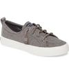 Sperry Crest Vibe Sneaker In Grey Sparkle Chambray Fabric