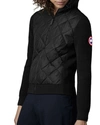Canada Goose 'hybridge' Quilted Knit Hoody In Black