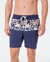 TOMMY BAHAMA MEN'S NAPLES PALM TERRACE STRIPE-PRINT 6" SWIM TRUNKS