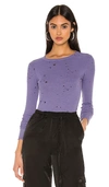 Michael Lauren Mathis Long Sleeve Tee In Lilac Rose