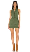 Superdown Sofia Belted Mini Dress In Army Green
