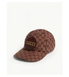 GUCCI LOGO-PRINT CANVAS BASEBALL CAP