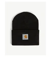 Carhartt Wip Black Acrylic Beanie Hat In Black