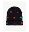 GUCCI Embroidered wool beanie