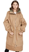 GANNI DOUBLE COTTON TRENCH