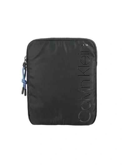 Calvin Klein Nylon Bag With Logo In Black
