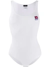 DIESEL DIESEL SLEEVELESS RIBBED BODY - WHITE