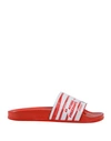Vetements Multi-print Slides In Red