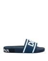 Dolce & Gabbana Stbarth Sliders In Dark Blue