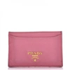 PRADA METAL CARD CASE WALLET SAFFIANO PINK,6DC78980-F319-4CA9-B155-C3E6A6A005A5