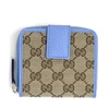 GUCCI FRENCH WALLET GG SUPREME BEIGE BLUE,FDF338F1-F7F4-4BE2-823F-4D0EB0671887