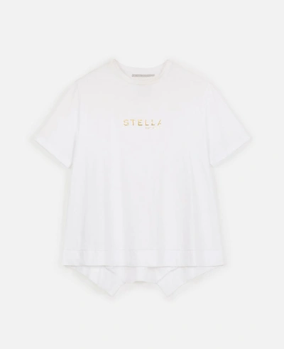 Stella Mccartney White Gold Logo T-shitrt