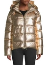 Nicole Benisti Huntington Metallic Down Puffer In Rose Gold