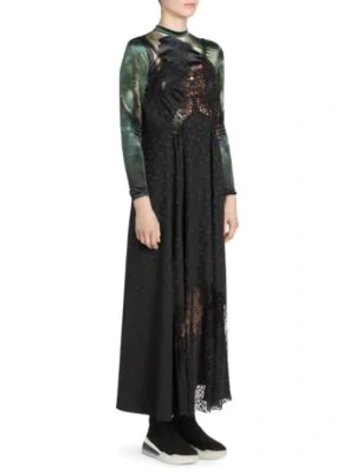 Stella Mccartney Rya Silk Jacquard Maxi Dress In Black