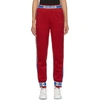DOLCE & GABBANA DOLCE AND GABBANA RED DG QUEEN TRACK PANTS