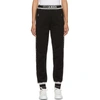 DOLCE & GABBANA DOLCE AND GABBANA BLACK DG QUEEN TRACK PANTS