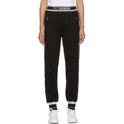 Dolce & Gabbana Dolce And Gabbana Black Dg Queen Track Trousers