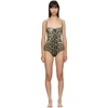 DOLCE & GABBANA DOLCE AND GABBANA TAN LEOPARD ONE-PIECE SWIMSUIT