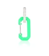 Eéra Small Chiara 18kt White Gold And Diamond Single Earring In Green