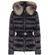 MONCLER TATIE FUR-TRIMMED DOWN JACKET,P00406310